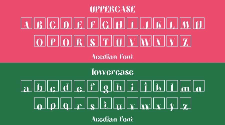 Acedian Font Preview