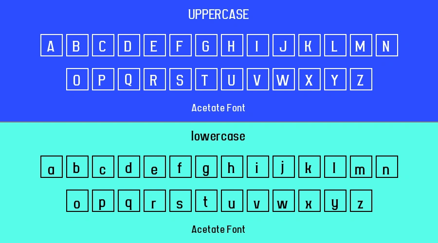 Acetate Font Preview