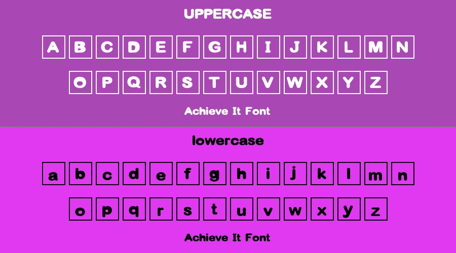 Achieve It Font Preview