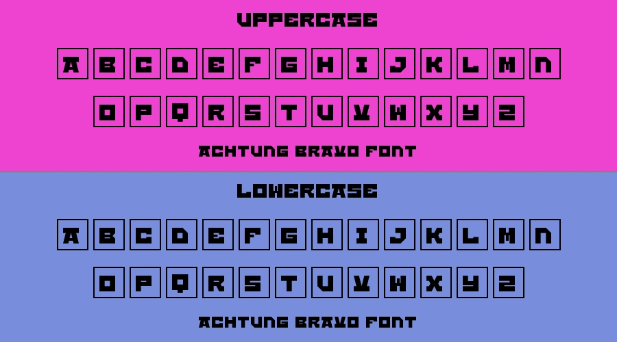 Achtung Bravo Font Preview