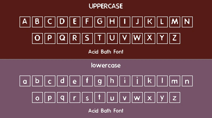 Acid Bath Font Preview