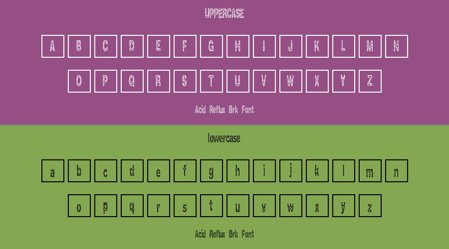 Acid Reflux Brk Font Preview