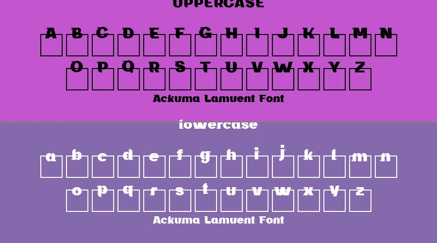 Ackuma Lamuent Font Preview