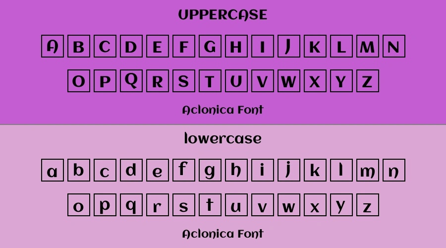 Aclonica Font Preview
