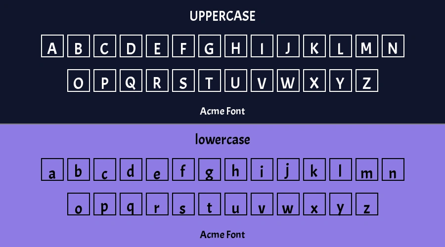 Acme Font Preview