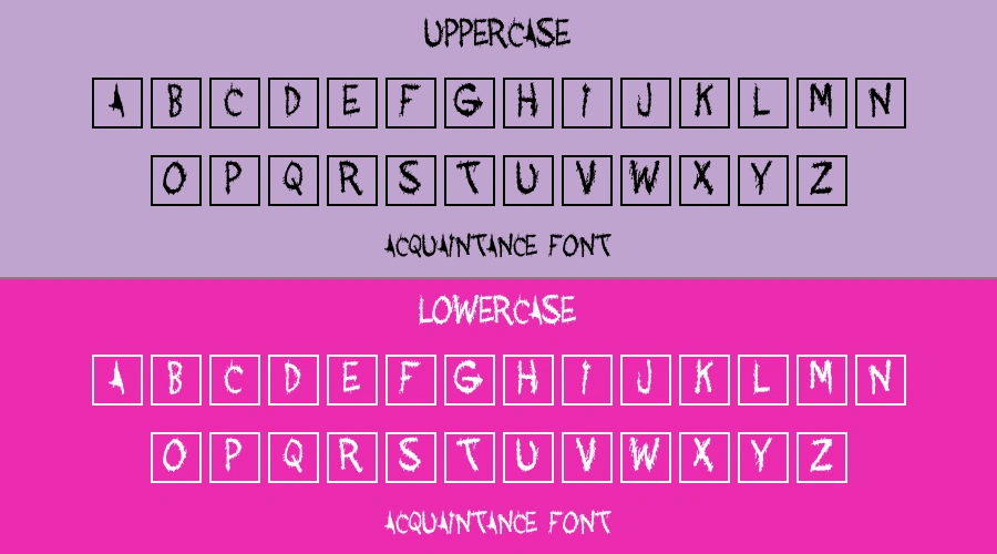 Acquaintance Font Preview