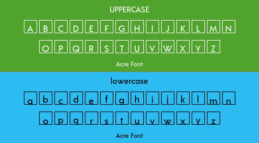 Acre Font Preview