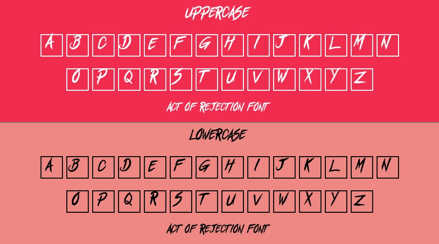 Act of Rejection Font Preview