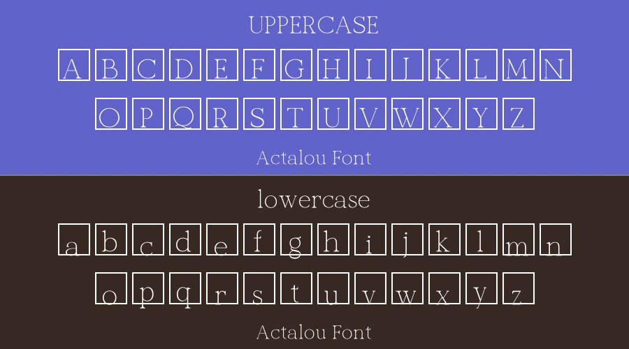Actalou Font Preview