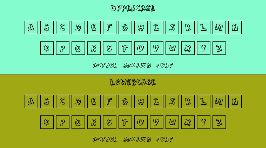 Action Jackson Font Preview