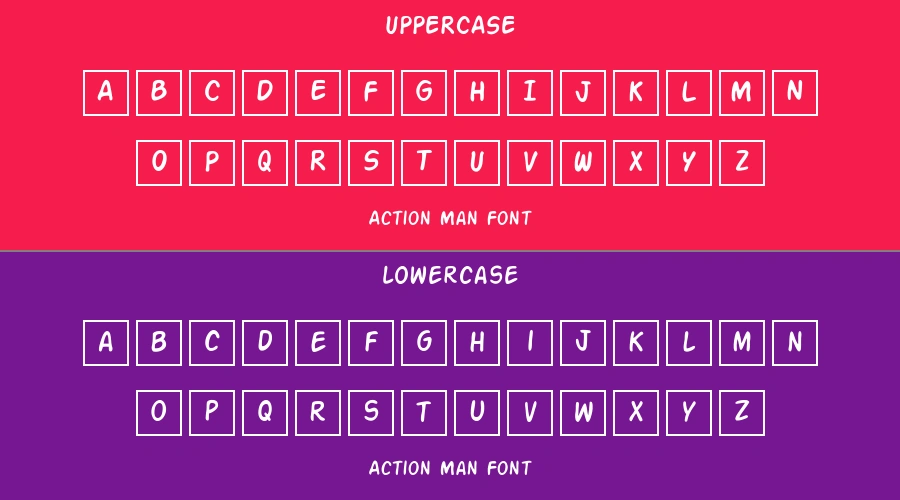 Action Man Font Preview