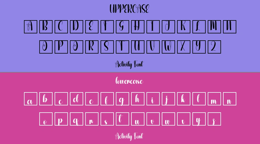 Activity Font Preview