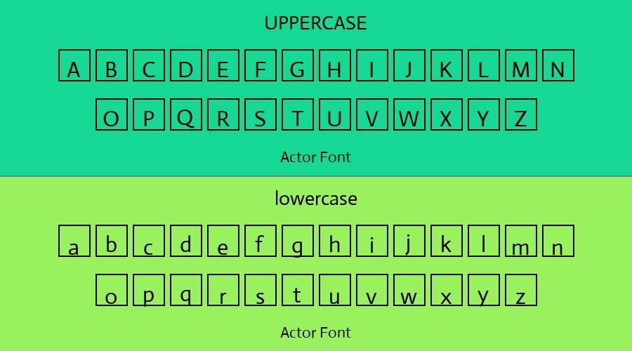 Actor Font Preview