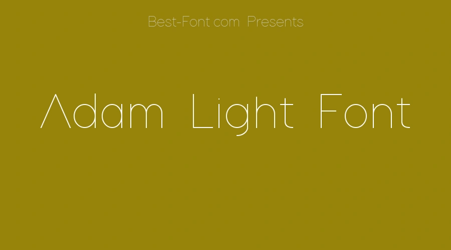 Adam Light Font