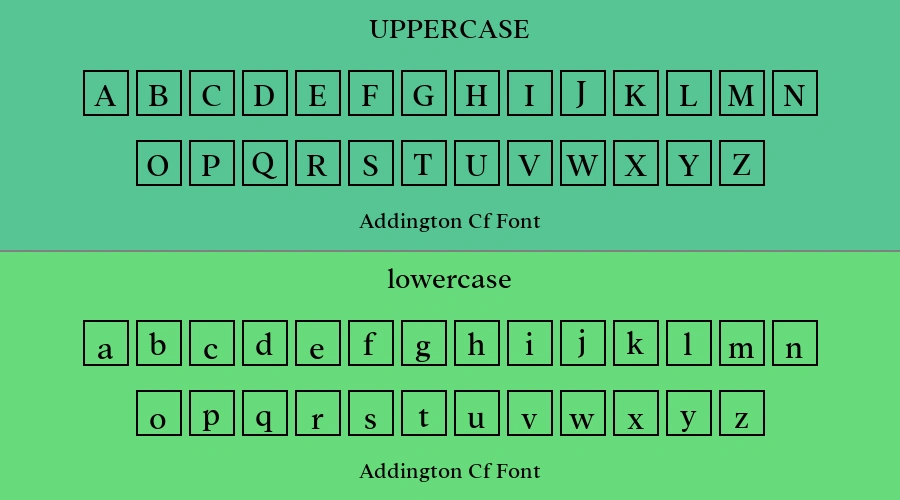 Addington Cf Font Preview