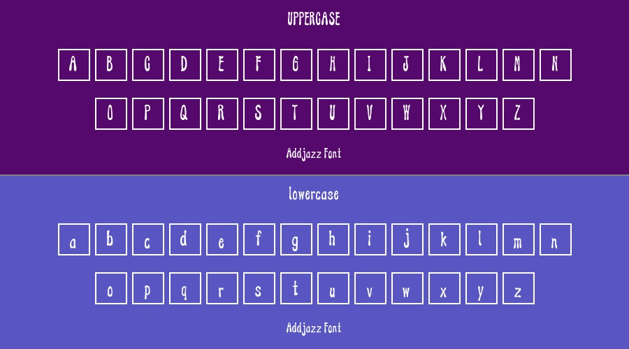 Addjazz Font Preview
