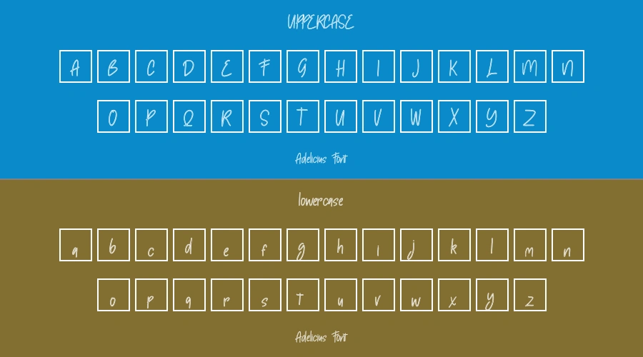 Adelicius Font Preview