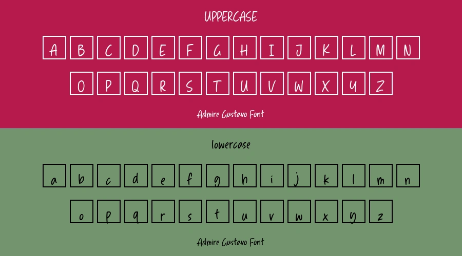 Admire Gustavo Font Preview
