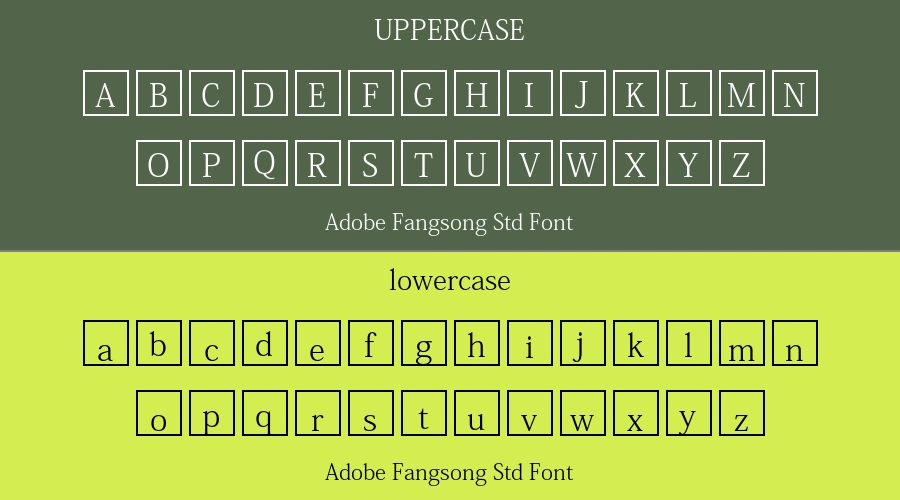 Adobe Fangsong Std Font Preview