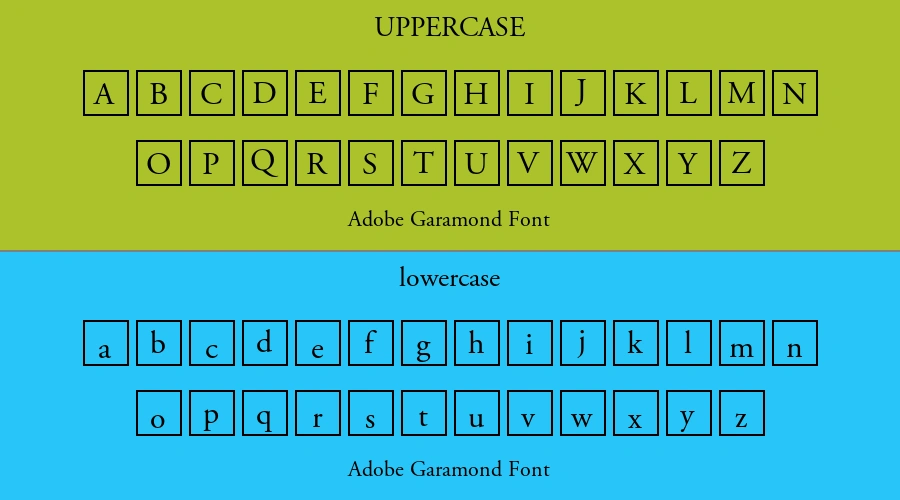 Adobe Garamond Font Preview