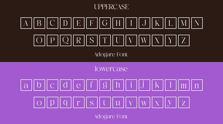 Adogare Font Preview