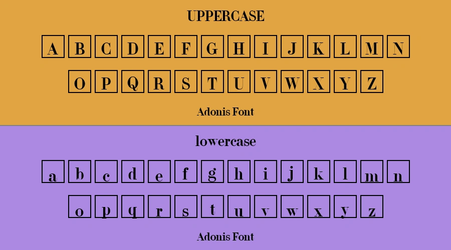 Adonis Font Preview