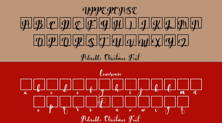 Adorable Christmas Font Preview