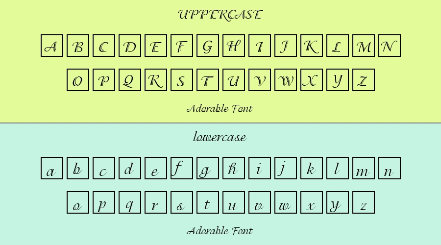 Adorable Font Preview