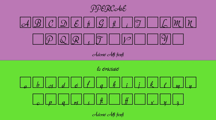 Adore Alt Font Preview