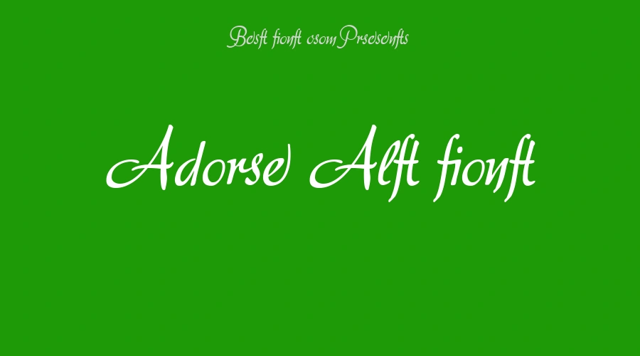 Adore Alt Font