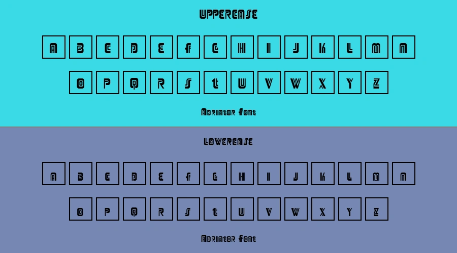Adriator Font Preview