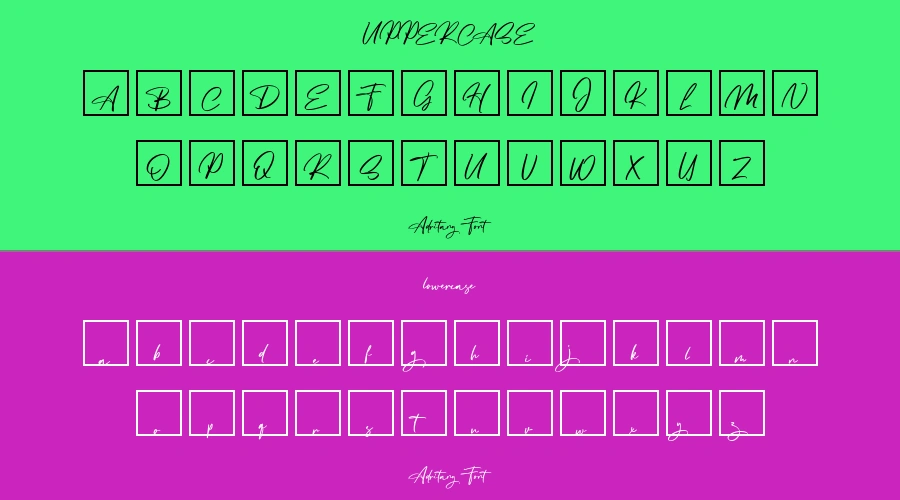 Adritany Font Preview