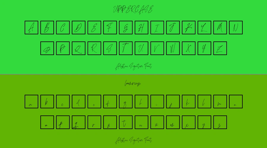 Adustine Signature Font Preview