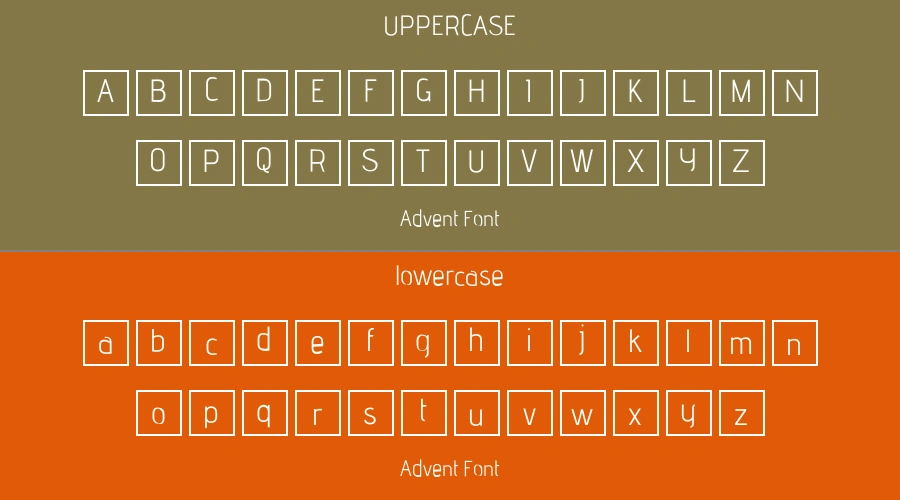 Advent Font Preview