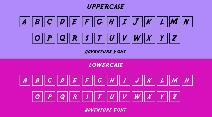 Adventure Font Preview