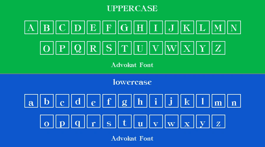 Advokat Font Preview