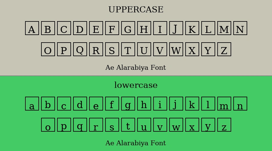 Ae Alarabiya Font Preview