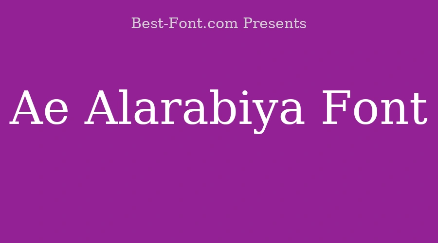 Ae Alarabiya Font