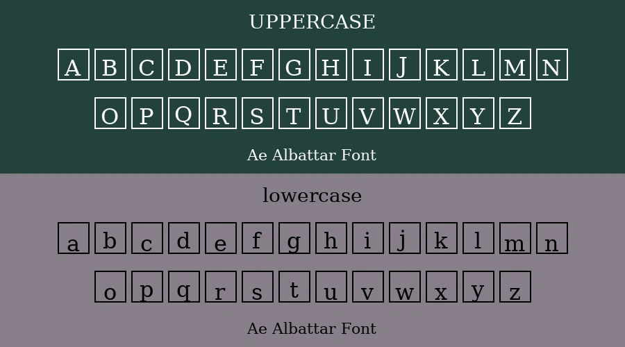 Ae Albattar Font Preview