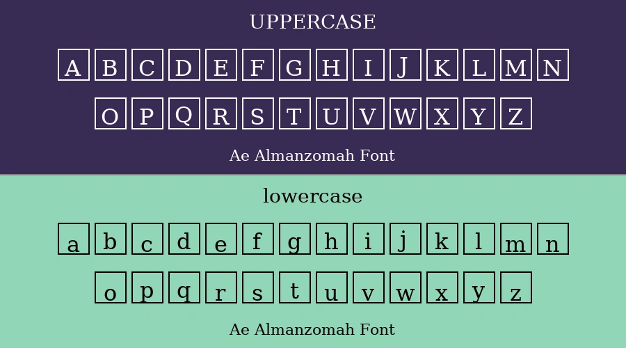 Ae Almanzomah Font Preview