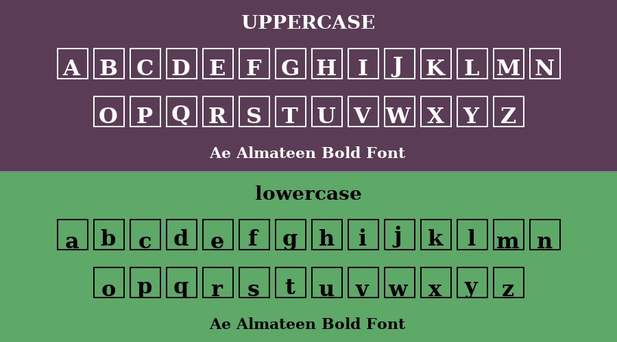 Ae Almateen Bold Font Preview