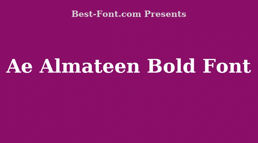 Ae Almateen Bold Font