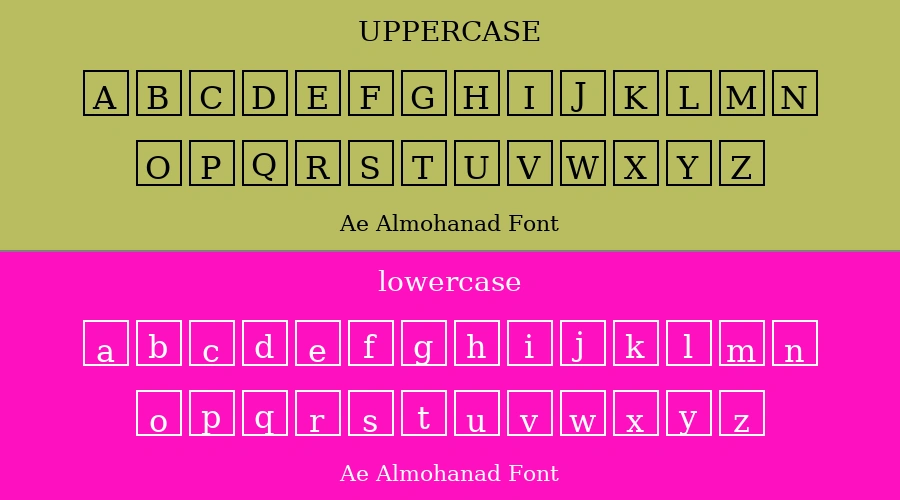 Ae Almohanad Font Preview