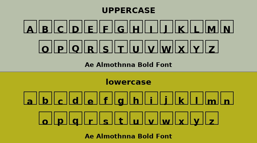 Ae Almothnna Bold Font Preview