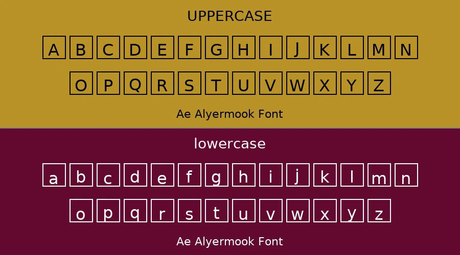 Ae Alyermook Font Preview