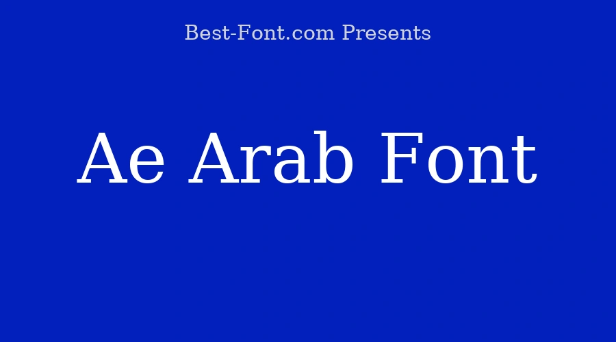 Ae Arab Font