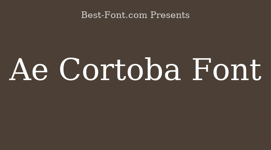 Ae Cortoba Font