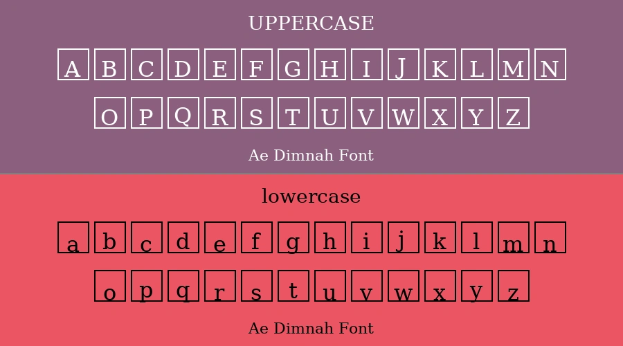 Ae Dimnah Font Preview