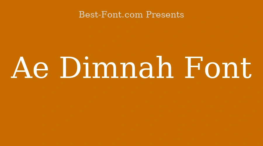 Ae Dimnah Font