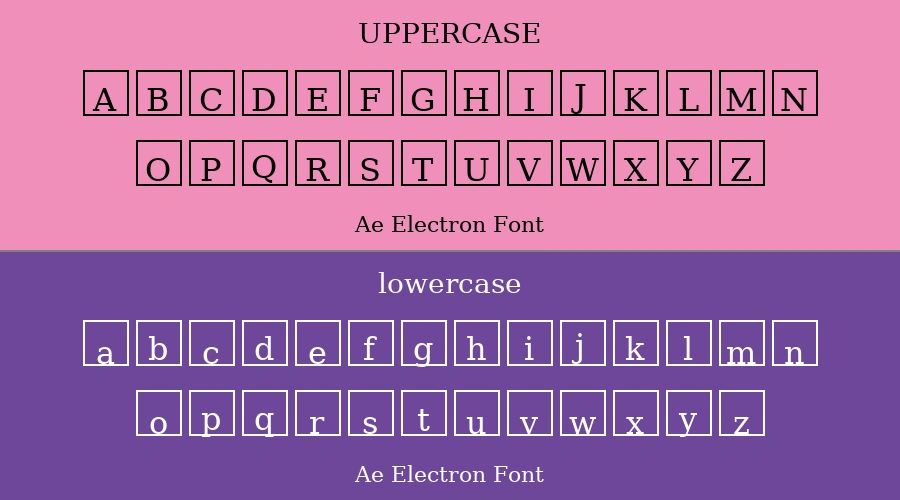 Ae Electron Font Preview